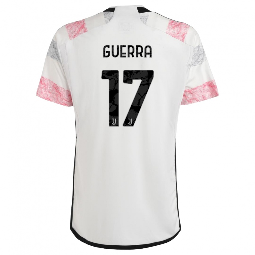 Niño Camiseta Simone Guerra #17 Blanco Rosa 2ª Equipación 2023/24 La Camisa