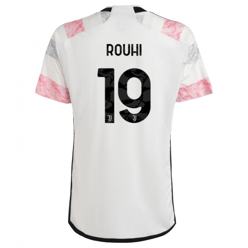 Niño Camiseta Jonas Rouhi #19 Blanco Rosa 2ª Equipación 2023/24 La Camisa
