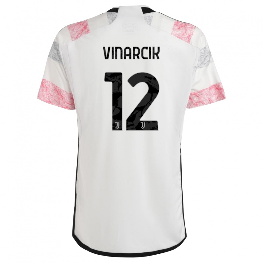 Niño Camiseta Jakub Vinarcik #12 Blanco Rosa 2ª Equipación 2023/24 La Camisa