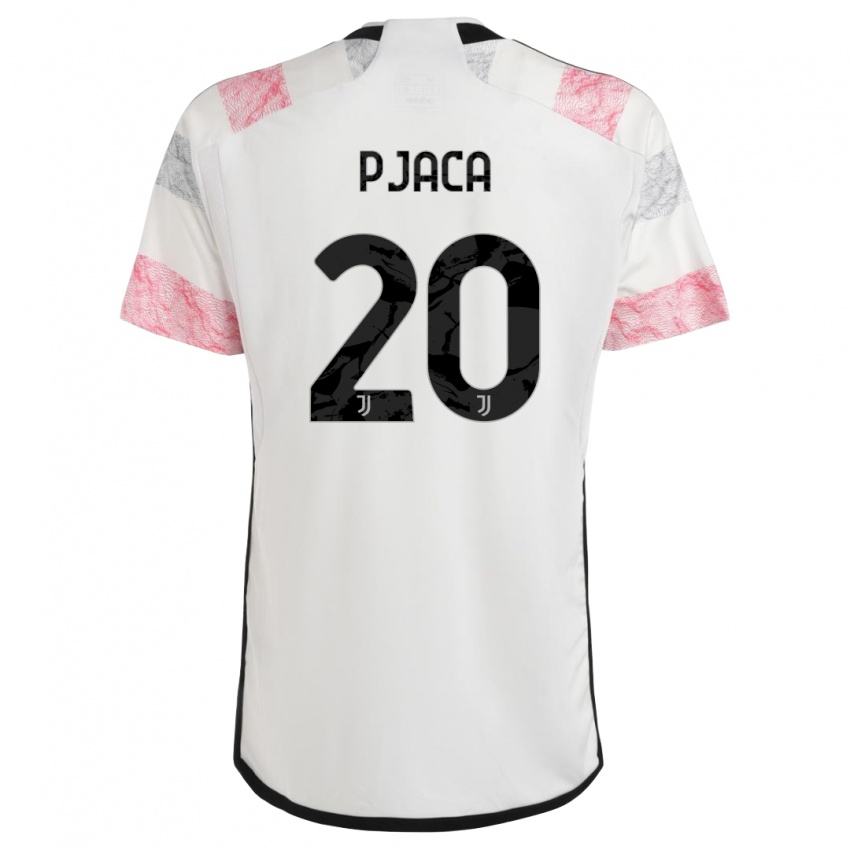 Niño Camiseta Marko Pjaca #20 Blanco Rosa 2ª Equipación 2023/24 La Camisa