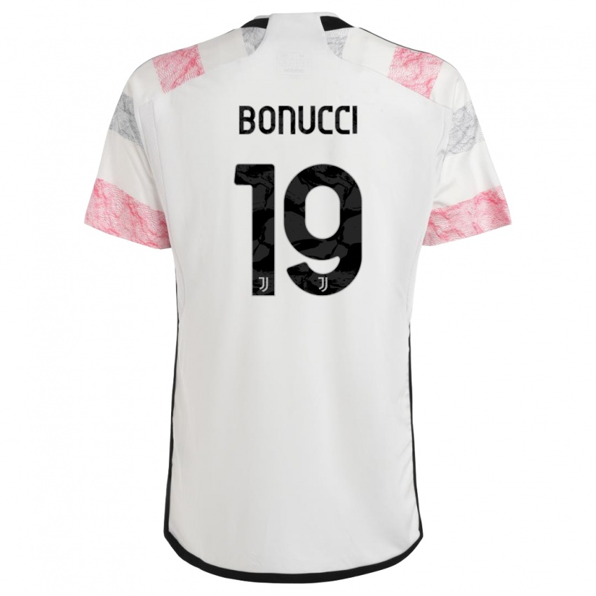 Niño Camiseta Leonardo Bonucci #19 Blanco Rosa 2ª Equipación 2023/24 La Camisa