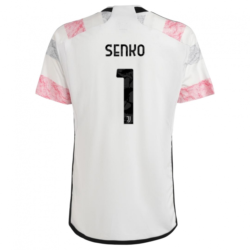 Niño Camiseta Zsombor Senko #1 Blanco Rosa 2ª Equipación 2023/24 La Camisa