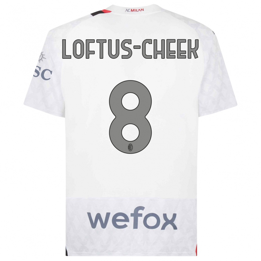 Niño Camiseta Ruben Loftus-Cheek #8 Blanco 2ª Equipación 2023/24 La Camisa