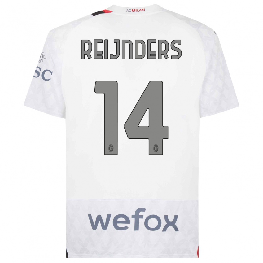 Niño Camiseta Tijjani Reijnders #14 Blanco 2ª Equipación 2023/24 La Camisa