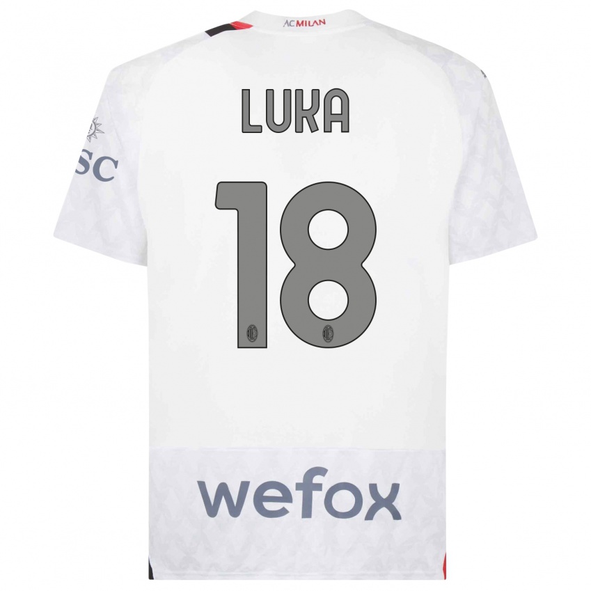 Niño Camiseta Luka Romero #18 Blanco 2ª Equipación 2023/24 La Camisa