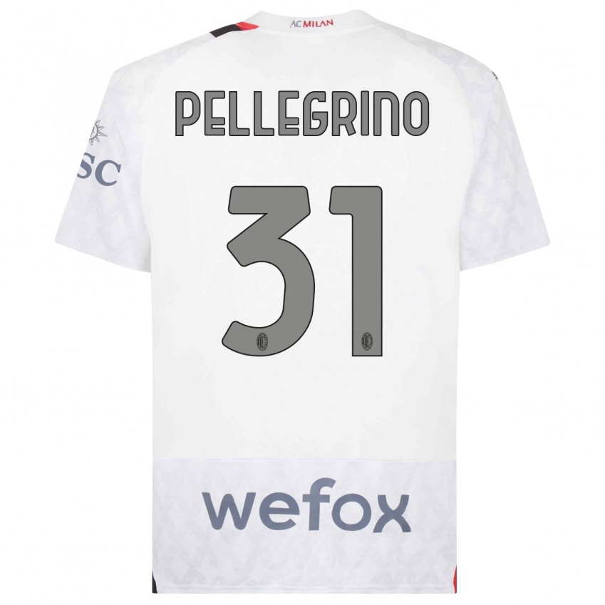 Niño Camiseta Marco Pellegrino #31 Blanco 2ª Equipación 2023/24 La Camisa