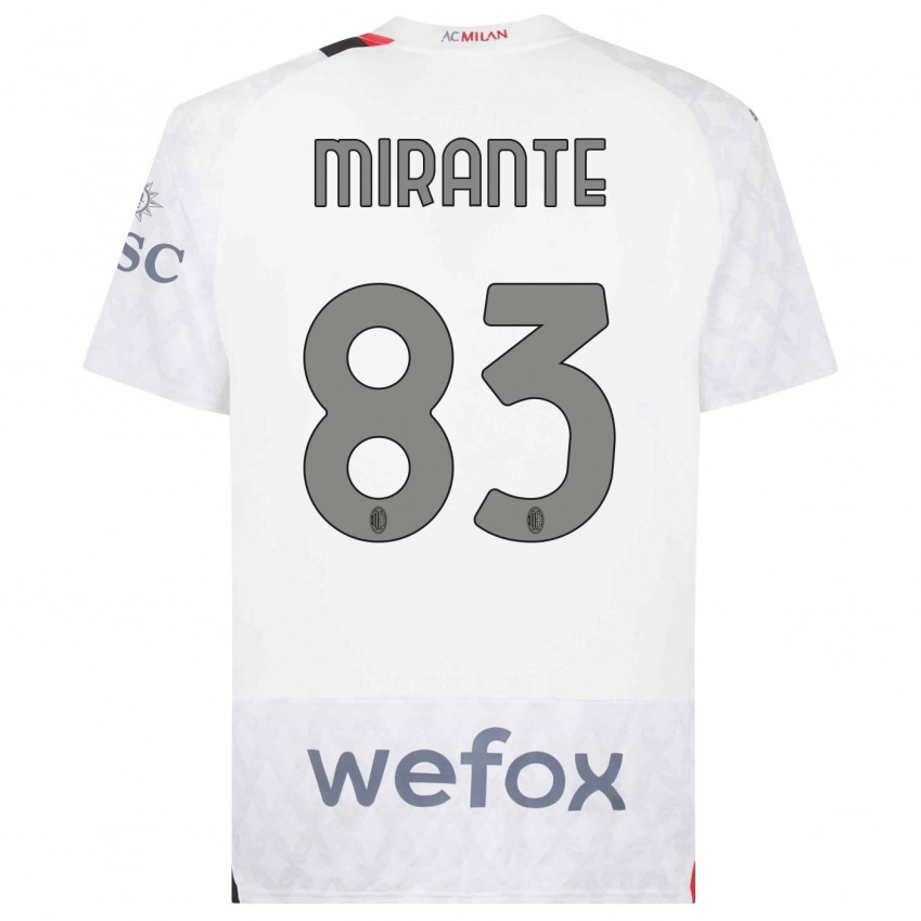 Niño Camiseta Antonio Mirante #83 Blanco 2ª Equipación 2023/24 La Camisa