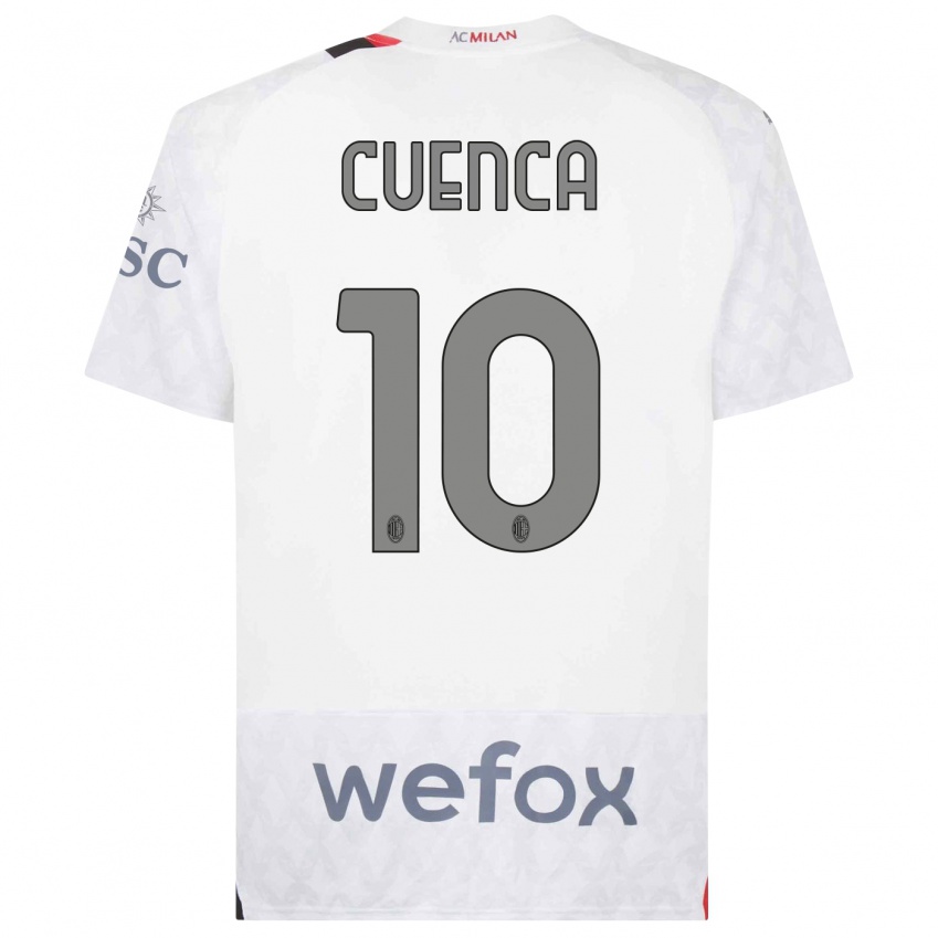 Niño Camiseta Hugo Cuenca #10 Blanco 2ª Equipación 2023/24 La Camisa