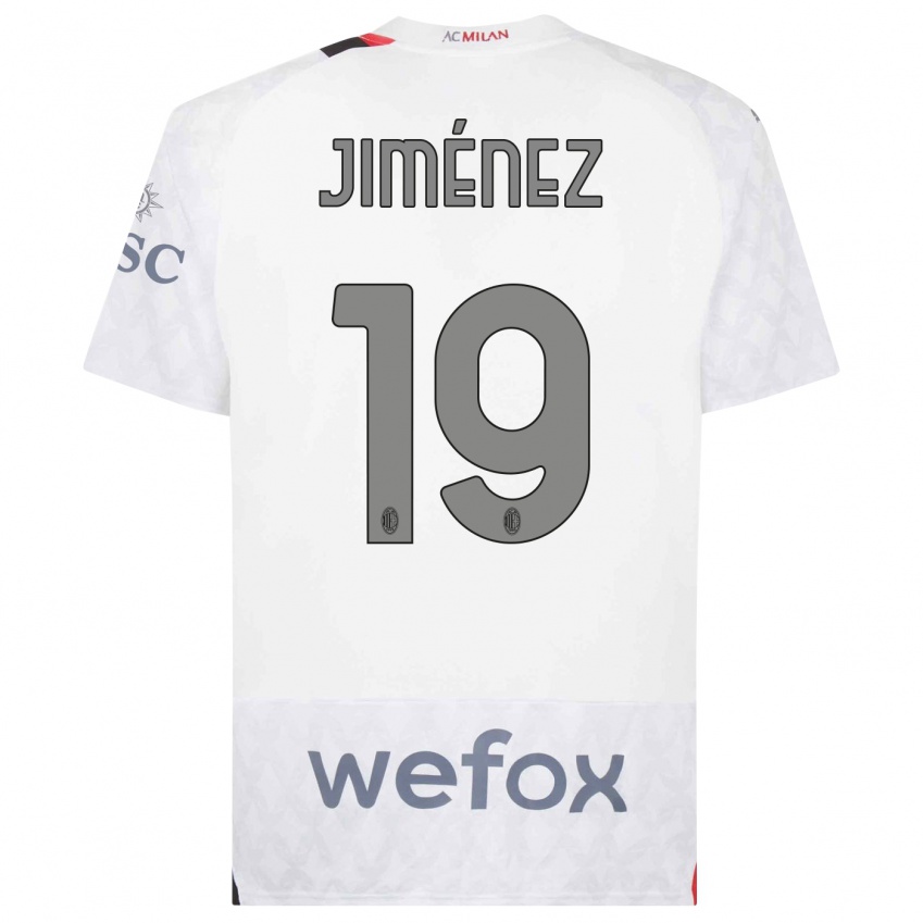 Niño Camiseta Álex Jiménez #19 Blanco 2ª Equipación 2023/24 La Camisa