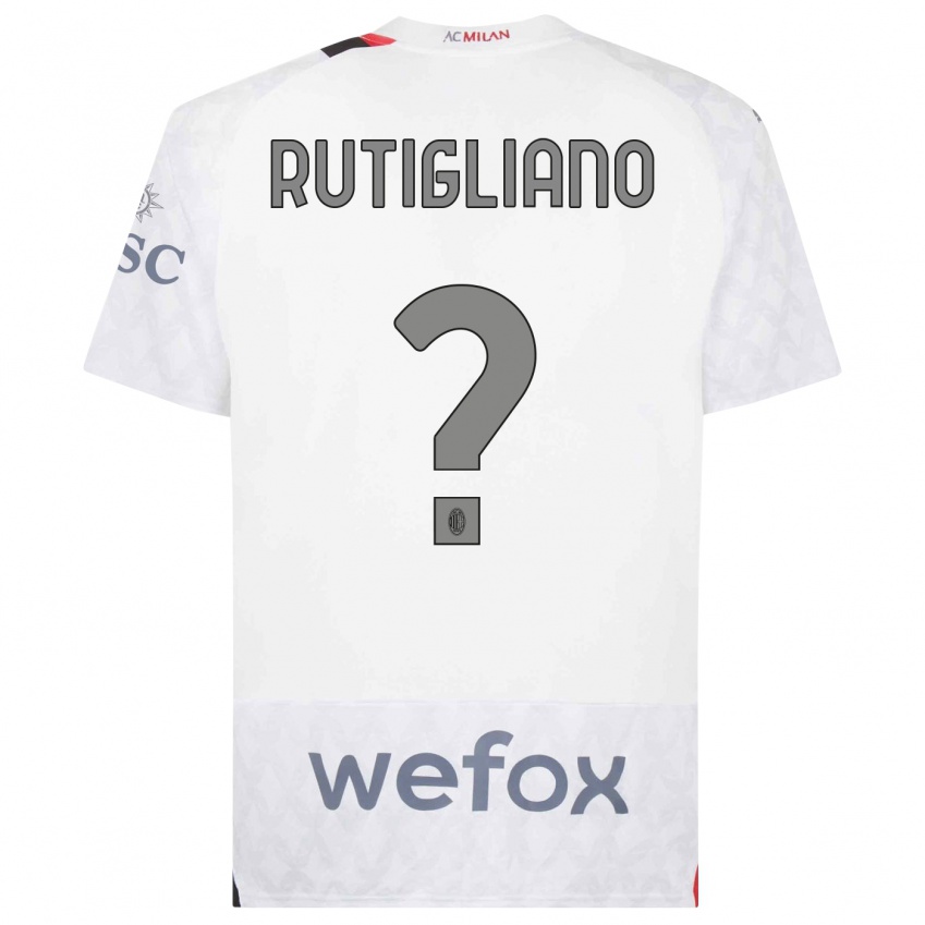 Niño Camiseta Samuele Rutigliano #0 Blanco 2ª Equipación 2023/24 La Camisa