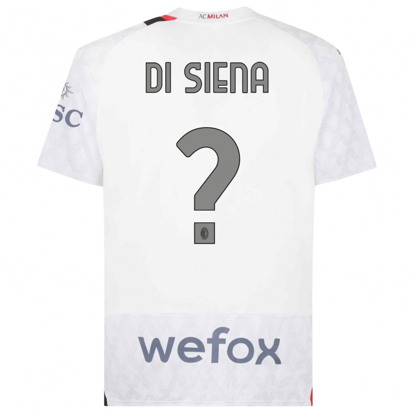 Niño Camiseta Andrea Di Siena #0 Blanco 2ª Equipación 2023/24 La Camisa