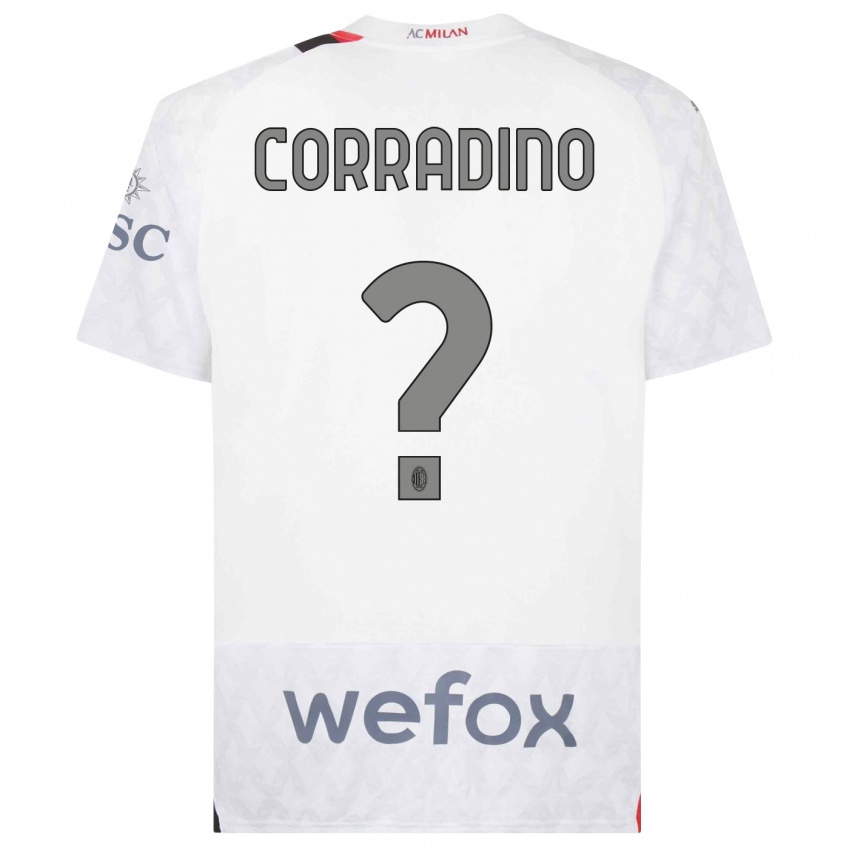 Niño Camiseta Riccardo Corradino #0 Blanco 2ª Equipación 2023/24 La Camisa