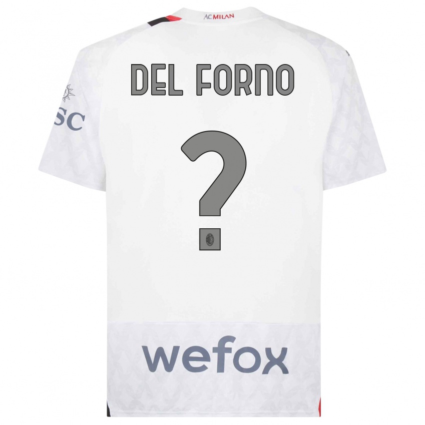 Niño Camiseta Luca Del Forno #0 Blanco 2ª Equipación 2023/24 La Camisa