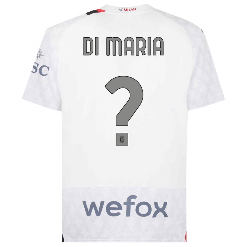 Niño Camiseta Alessandro Di Maria #0 Blanco 2ª Equipación 2023/24 La Camisa