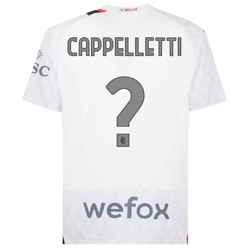 Niño Camiseta Mattia Cappelletti #0 Blanco 2ª Equipación 2023/24 La Camisa