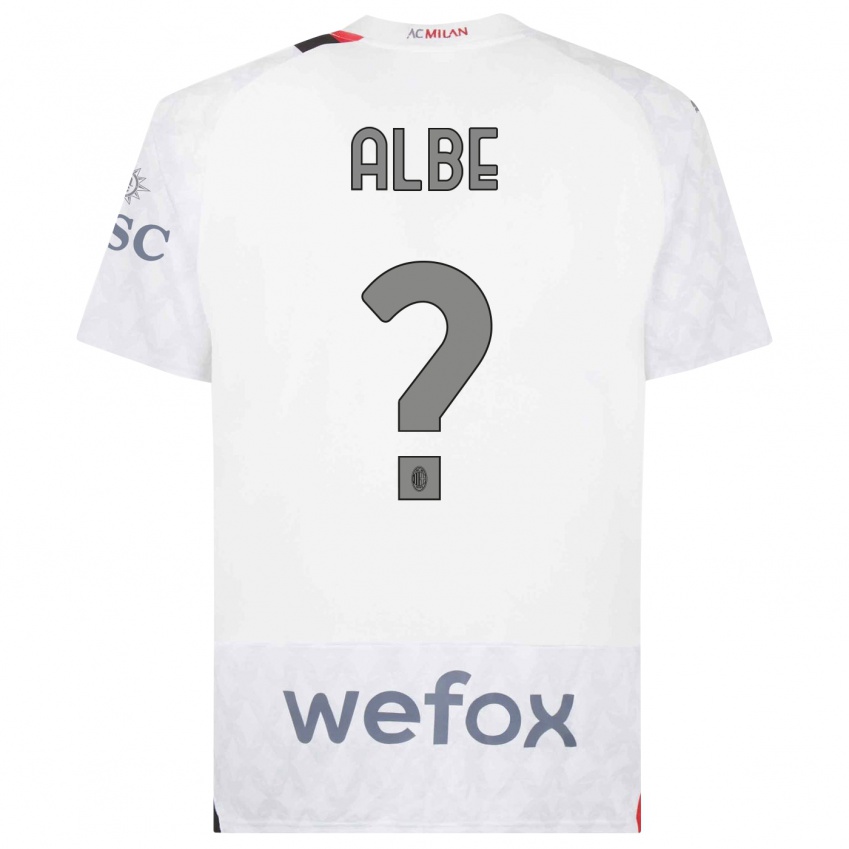 Niño Camiseta Salem Albe #0 Blanco 2ª Equipación 2023/24 La Camisa
