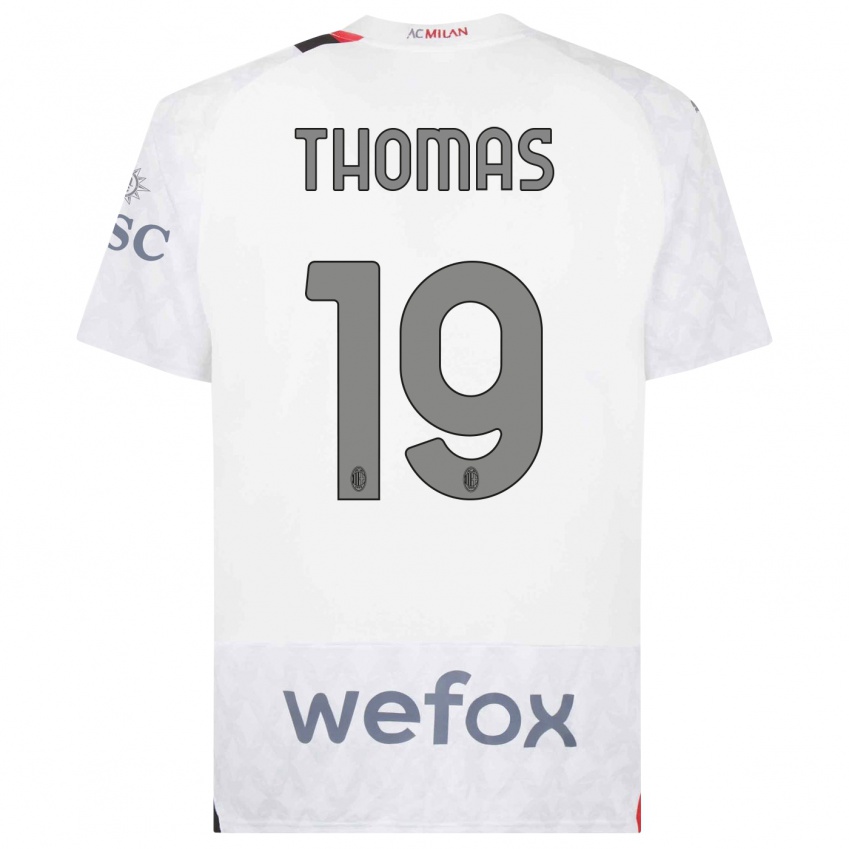 Niño Camiseta Lindsey Thomas #19 Blanco 2ª Equipación 2023/24 La Camisa