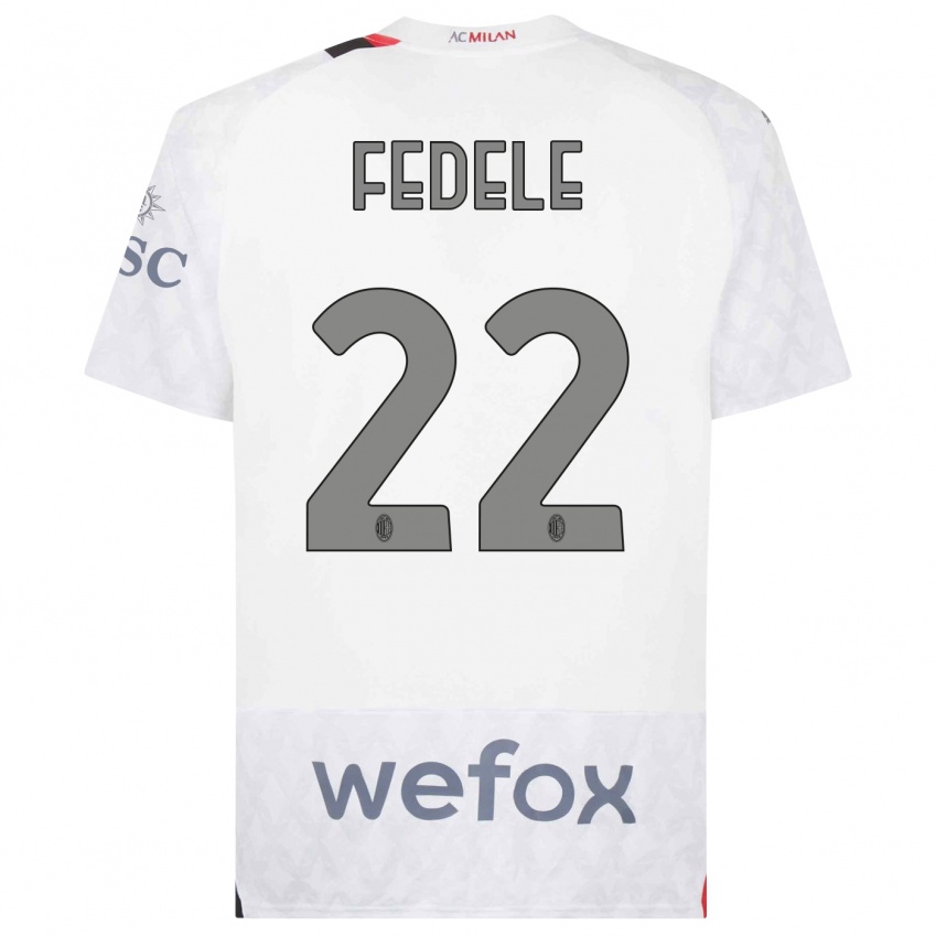 Niño Camiseta Noemi Fedele #22 Blanco 2ª Equipación 2023/24 La Camisa