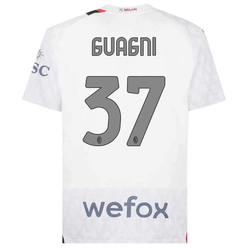 Niño Camiseta Alia Guagni #37 Blanco 2ª Equipación 2023/24 La Camisa