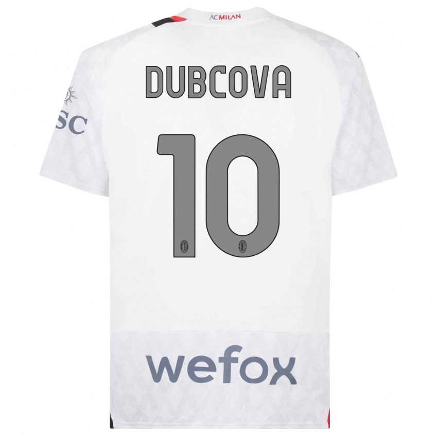 Niño Camiseta Kamila Dubcova #10 Blanco 2ª Equipación 2023/24 La Camisa