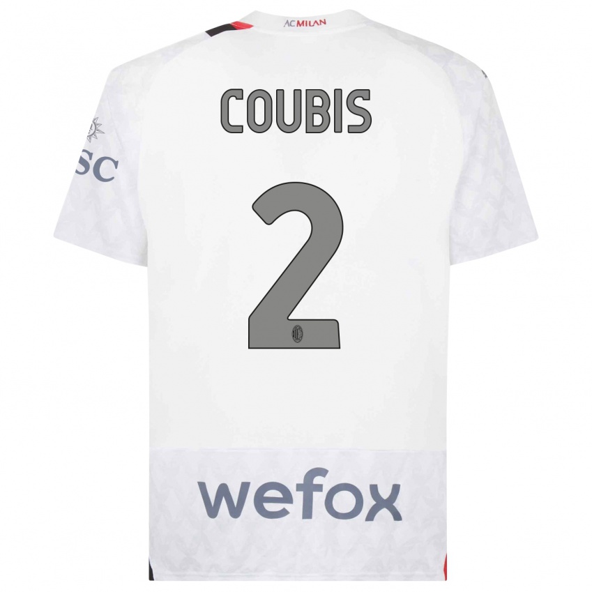 Niño Camiseta Andrei Coubis #2 Blanco 2ª Equipación 2023/24 La Camisa