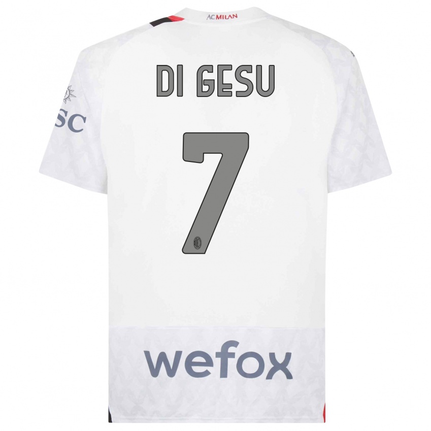 Niño Camiseta Enrico Di Gesu #7 Blanco 2ª Equipación 2023/24 La Camisa