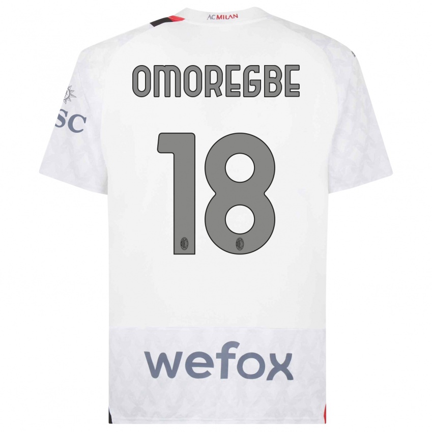 Niño Camiseta Bob Murphy Omoregbe #18 Blanco 2ª Equipación 2023/24 La Camisa