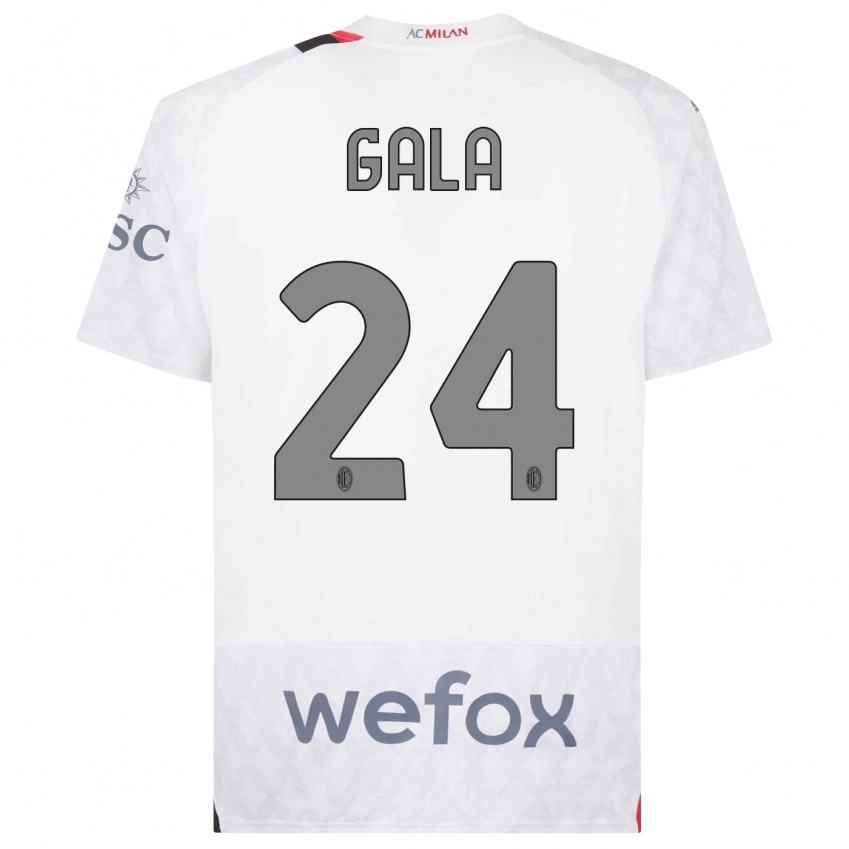 Niño Camiseta Antonio Gala #24 Blanco 2ª Equipación 2023/24 La Camisa