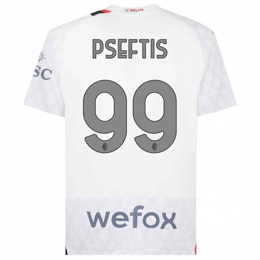 Niño Camiseta Fotios Pseftis #99 Blanco 2ª Equipación 2023/24 La Camisa