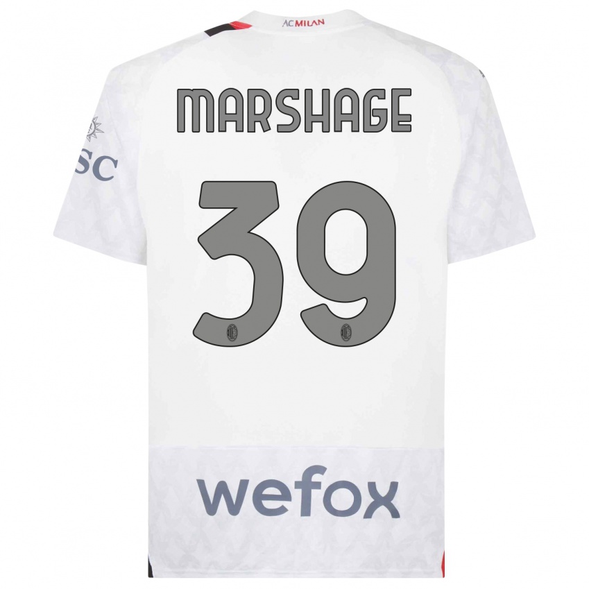 Niño Camiseta Wilgot Marshage #39 Blanco 2ª Equipación 2023/24 La Camisa