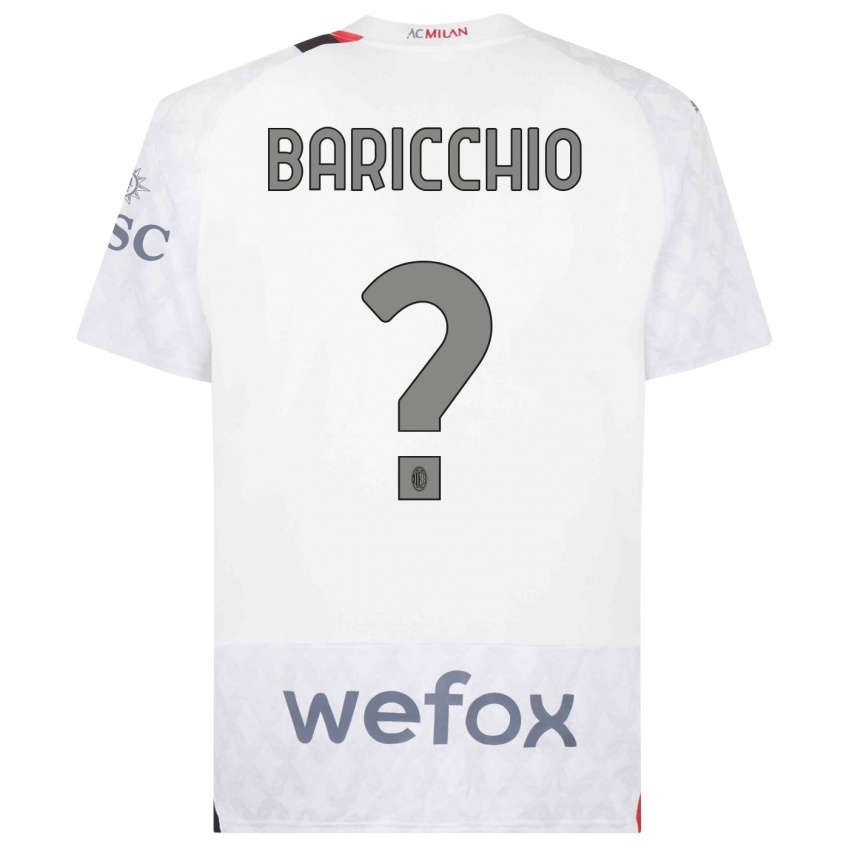 Niño Camiseta Luca Baricchio #0 Blanco 2ª Equipación 2023/24 La Camisa