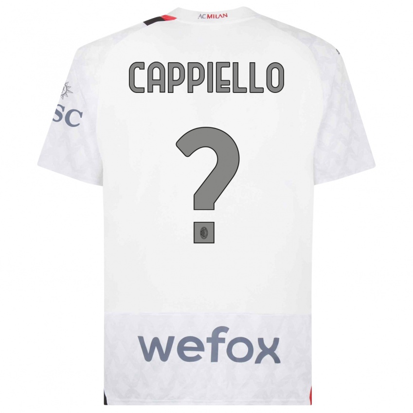 Niño Camiseta Flavio Cappiello #0 Blanco 2ª Equipación 2023/24 La Camisa