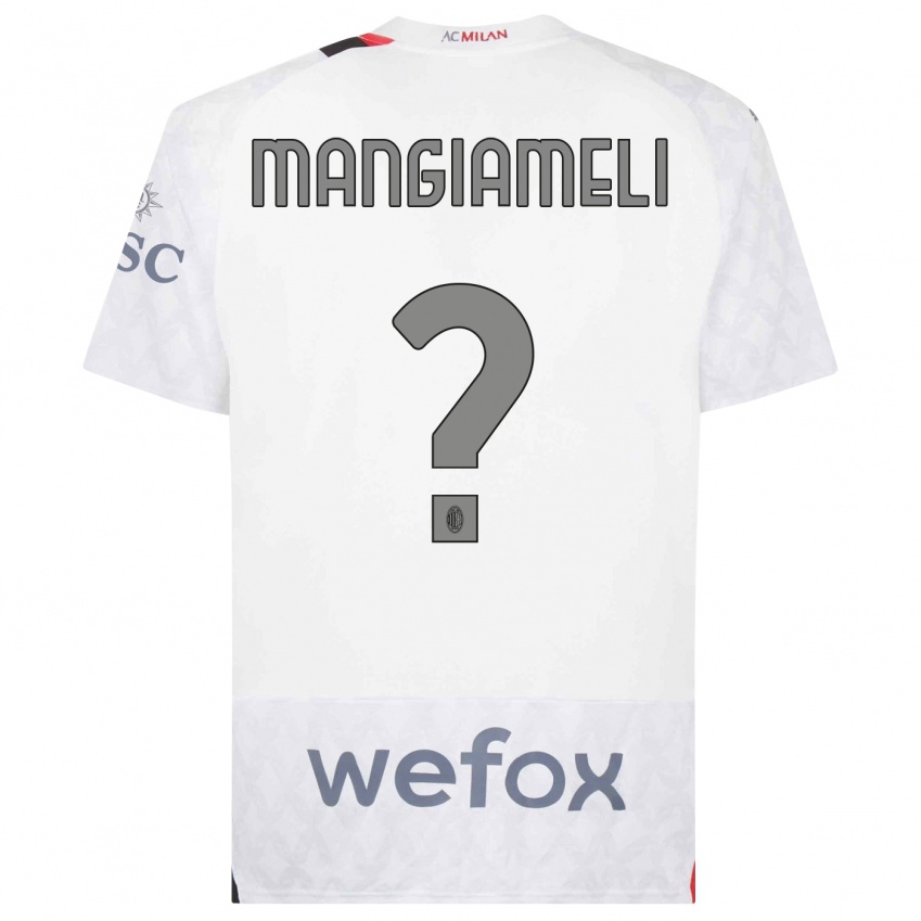 Niño Camiseta Federico Mangiameli #0 Blanco 2ª Equipación 2023/24 La Camisa
