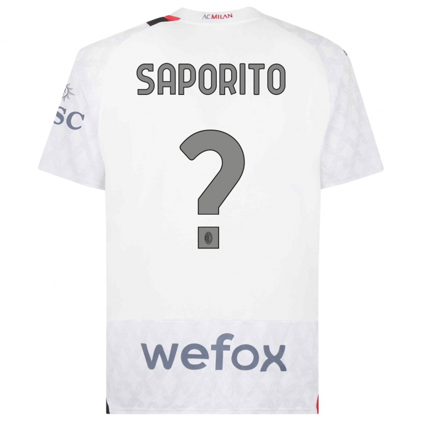 Niño Camiseta Riccardo Saporito #0 Blanco 2ª Equipación 2023/24 La Camisa