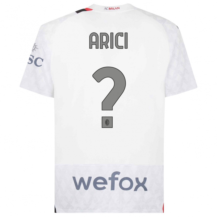 Niño Camiseta Alberto Arici #0 Blanco 2ª Equipación 2023/24 La Camisa