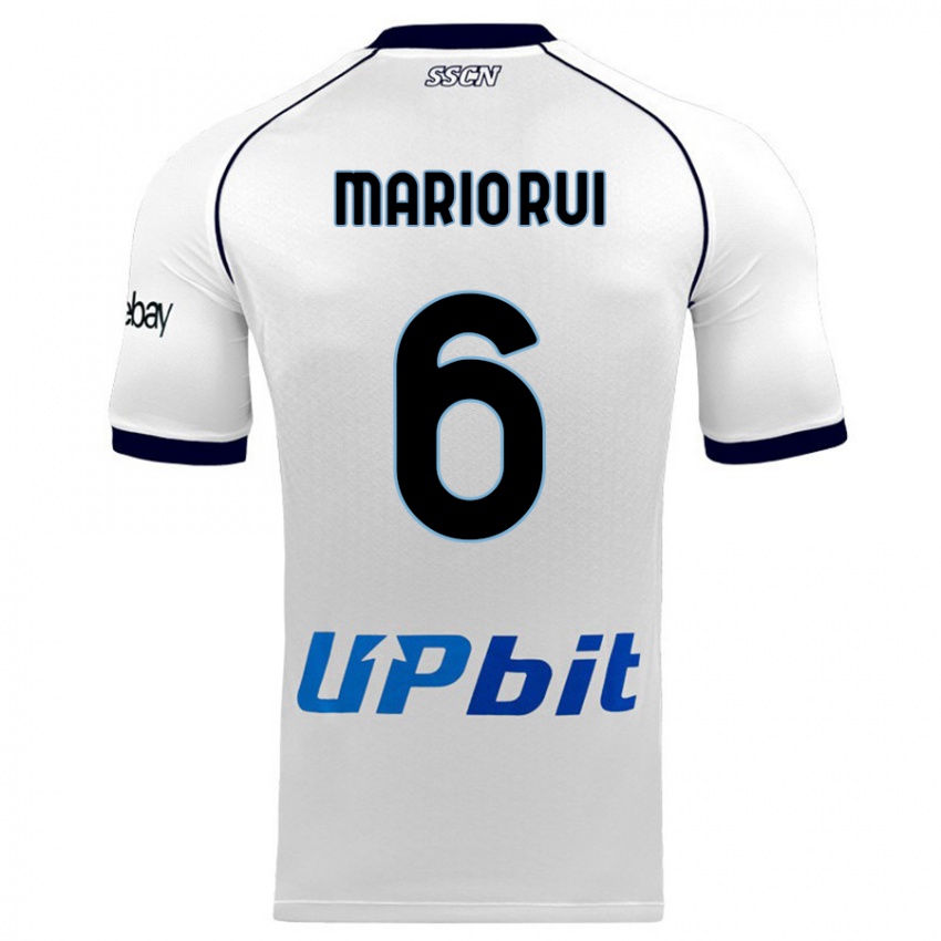 Niño Camiseta Mario Rui #6 Blanco 2ª Equipación 2023/24 La Camisa