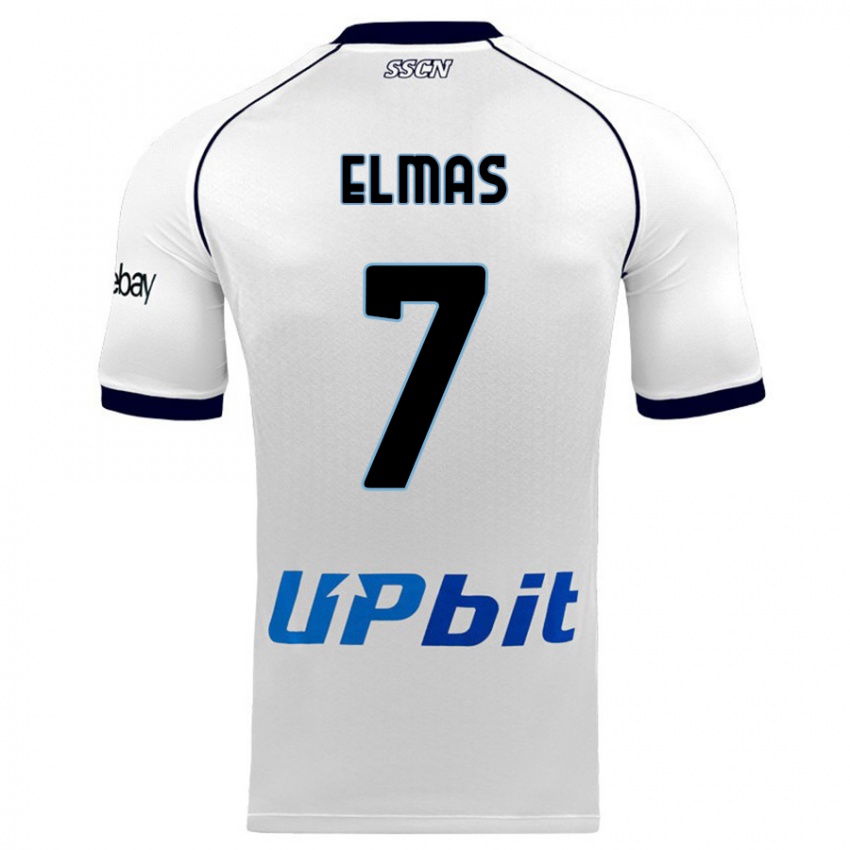 Niño Camiseta Eljif Elmas #7 Blanco 2ª Equipación 2023/24 La Camisa