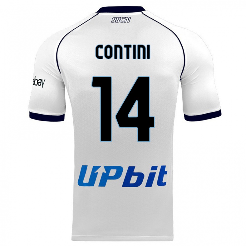 Niño Camiseta Nikita Contini #14 Blanco 2ª Equipación 2023/24 La Camisa