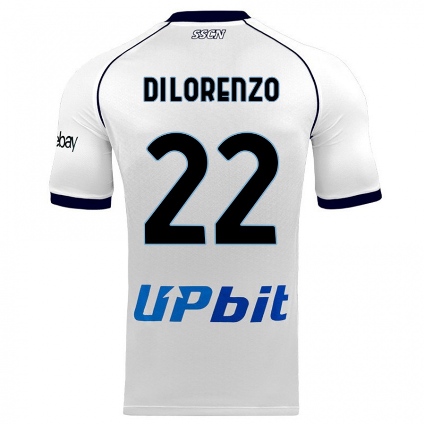 Niño Camiseta Giovanni Di Lorenzo #22 Blanco 2ª Equipación 2023/24 La Camisa