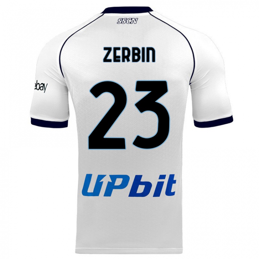 Niño Camiseta Alessio Zerbin #23 Blanco 2ª Equipación 2023/24 La Camisa