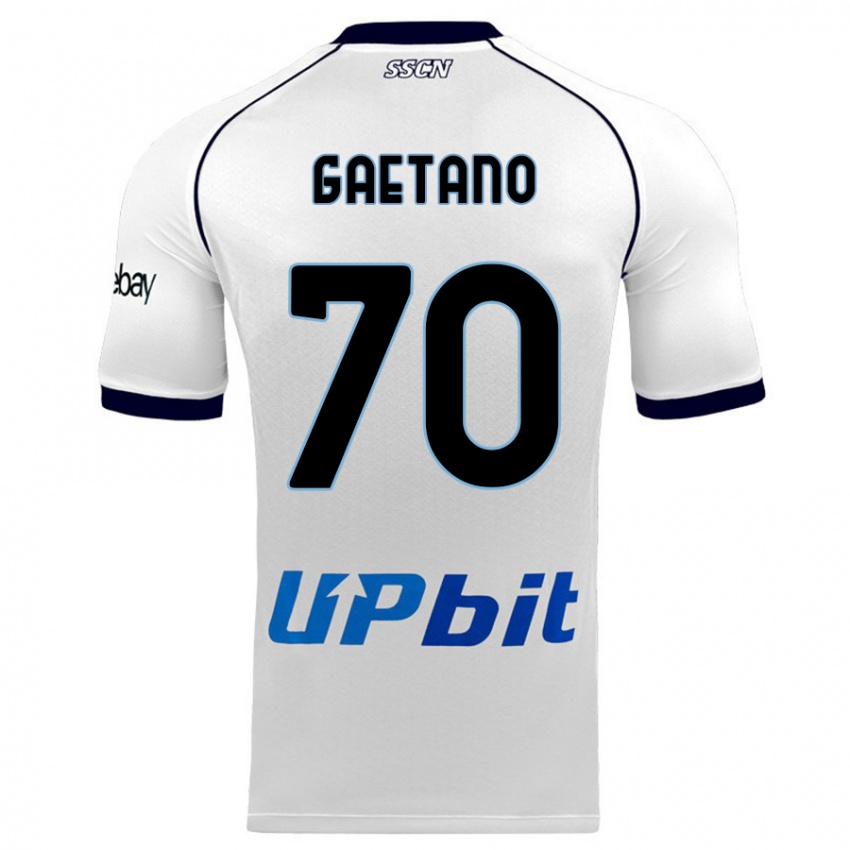 Niño Camiseta Gianluca Gaetano #70 Blanco 2ª Equipación 2023/24 La Camisa