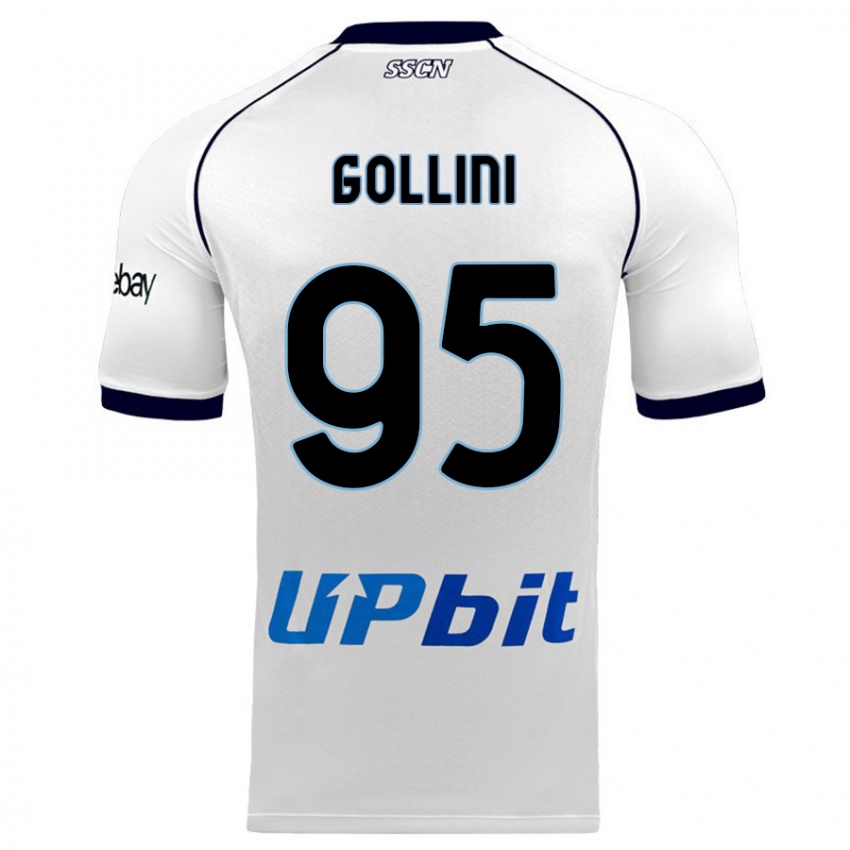 Niño Camiseta Pierluigi Gollini #95 Blanco 2ª Equipación 2023/24 La Camisa
