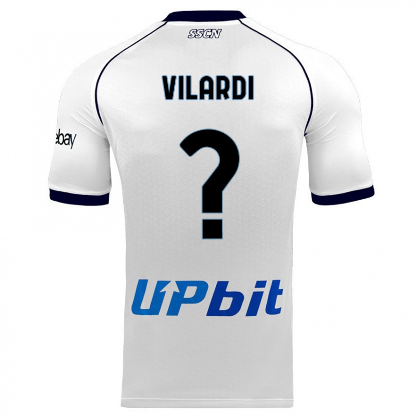 Niño Camiseta Mario Vilardi #0 Blanco 2ª Equipación 2023/24 La Camisa