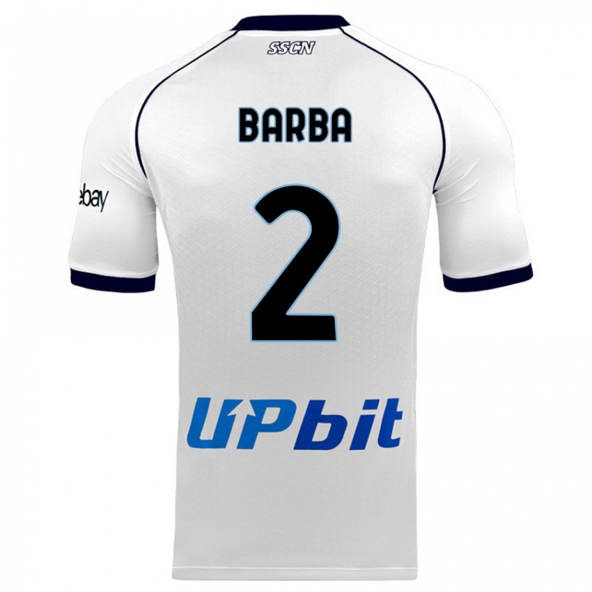 Niño Camiseta Benedetto Barba #2 Blanco 2ª Equipación 2023/24 La Camisa