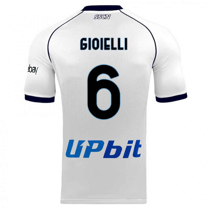 Niño Camiseta Francesco Gioielli #6 Blanco 2ª Equipación 2023/24 La Camisa