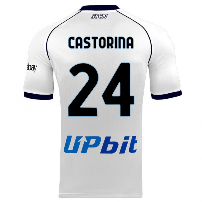 Niño Camiseta Alessandro Castorina #24 Blanco 2ª Equipación 2023/24 La Camisa