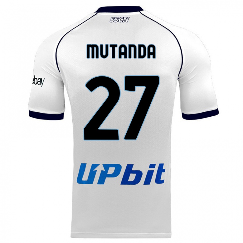 Niño Camiseta Noah Mutanda #27 Blanco 2ª Equipación 2023/24 La Camisa