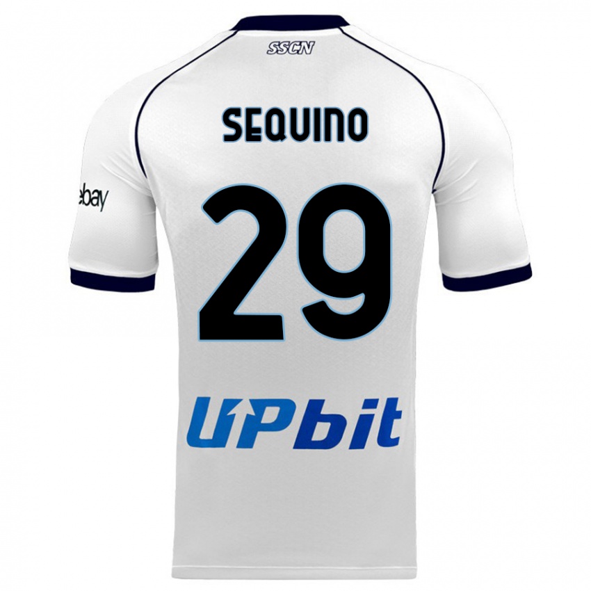 Niño Camiseta Giovanni Sequino #29 Blanco 2ª Equipación 2023/24 La Camisa