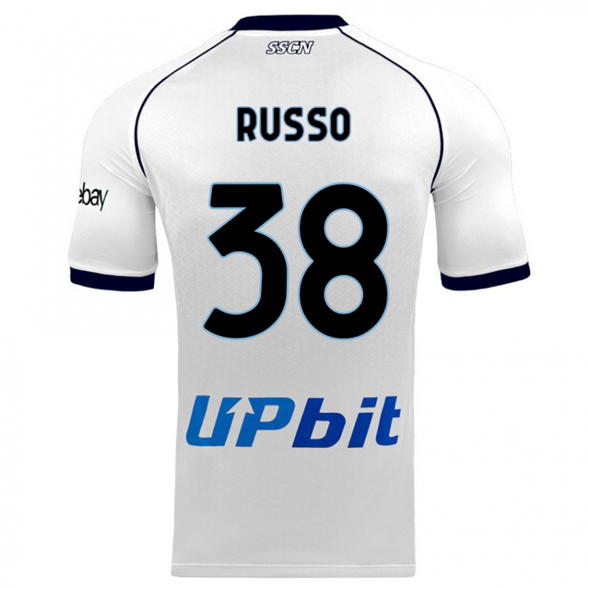 Niño Camiseta Lorenzo Russo #38 Blanco 2ª Equipación 2023/24 La Camisa