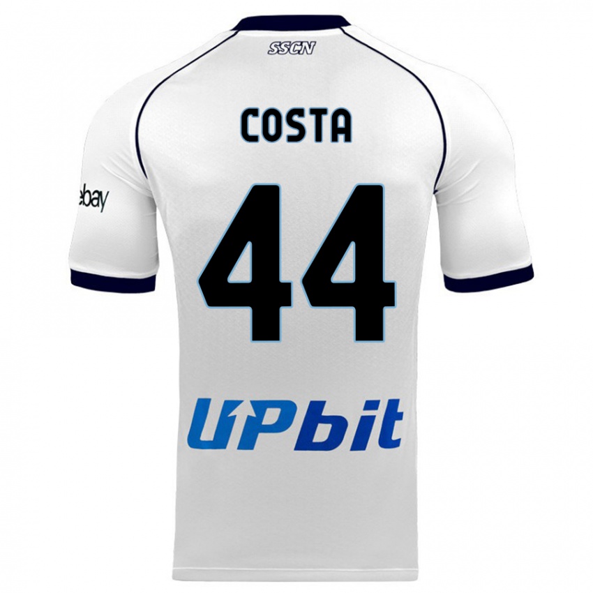 Niño Camiseta Filippo Costa #44 Blanco 2ª Equipación 2023/24 La Camisa